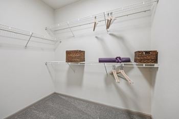 White closet and hanger